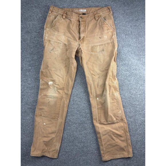 Carhartt Rugged Flex Pants Mens 36x34 Double Front Utility Workwear Distressed - Picture 1 of 10